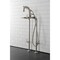 Aqua Vintage CCK8408DL Freestanding Tub Faucet with Supply Line, Stop Valve, Brushed Nickel CCK8408DL - alternate 5